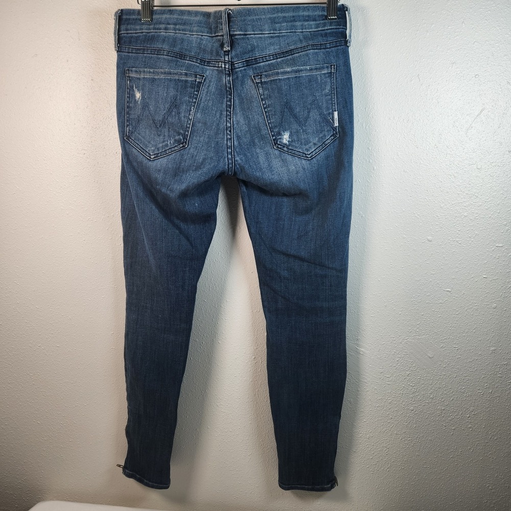 MOTHER Jeans The Looker Crop Zip Graffiti Girl Ankle Jeans Size 29 - Picture 5 of 9